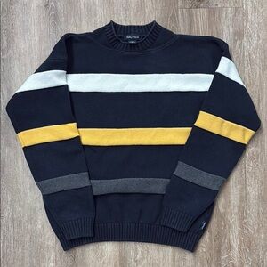 Nautica Men's Crewneck Sweater - Navy, White, Yellow, Charcoal